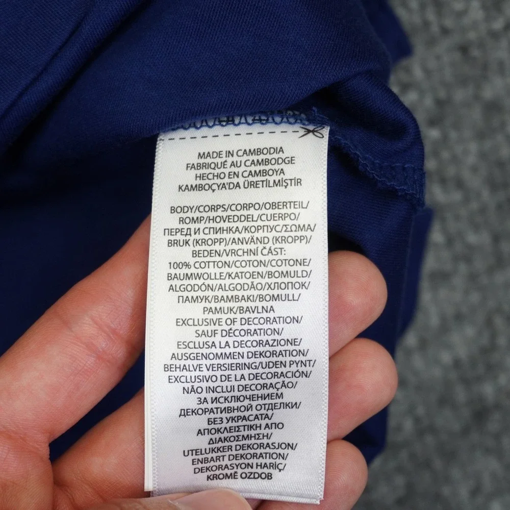 Polo Ralph Lauren Polo Shirt Men 4XB Blue Short Sleeve Classic Fit Flesh Pony